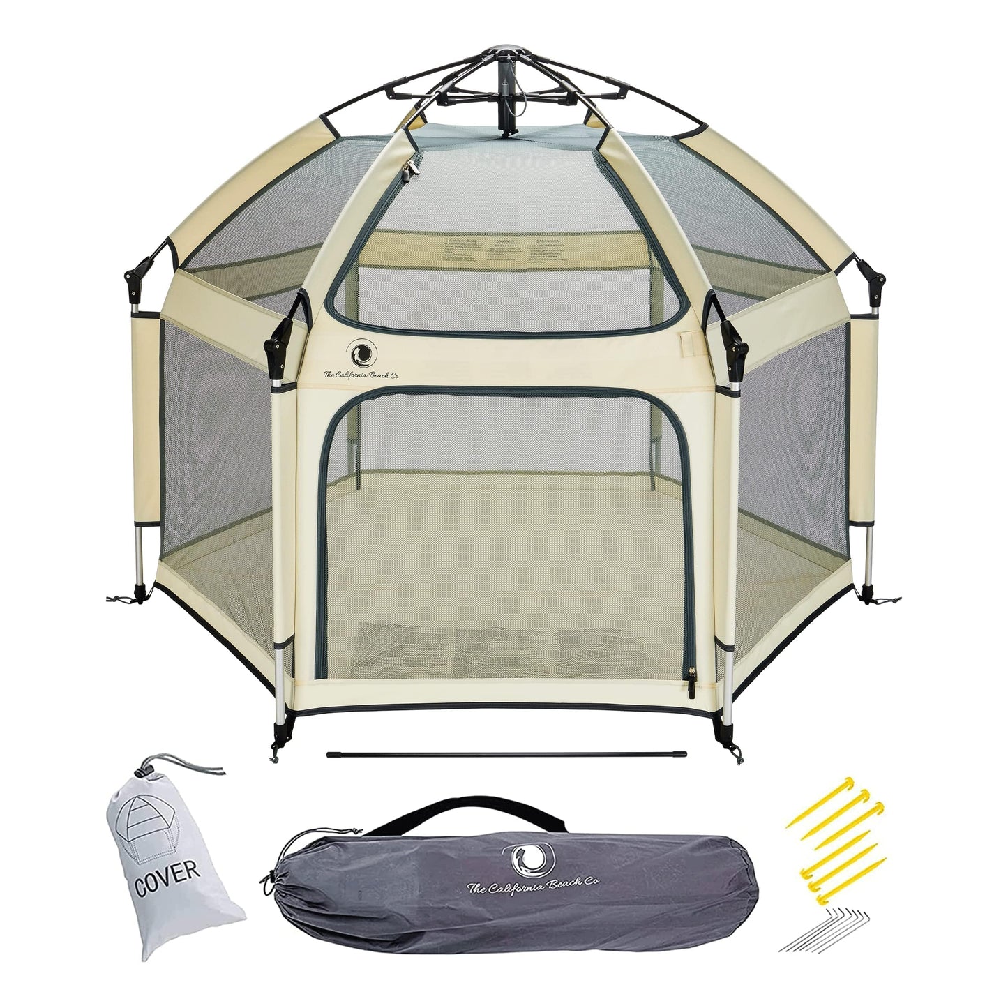 POP 'N GO Baby Playpen & Beach Tent, Foldable, Portable with Canopy & Mosquito Net